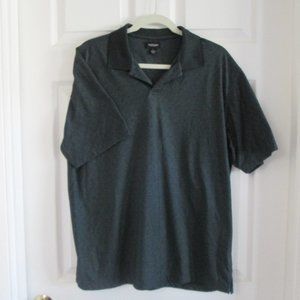 VAN HEUSEN Gray Diamond Short Sleeve Golf Polo Shirt EUC (FP)